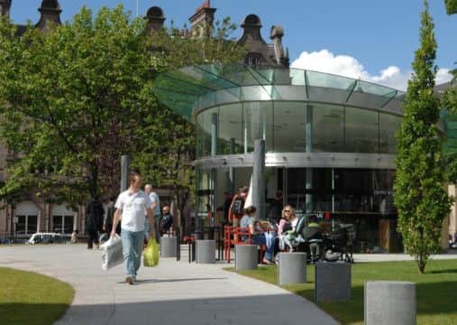 The St Andrew Square Garden cafe was contentious, but the plan for hew toilets has critics up in arms. Picture: Neil Hanna