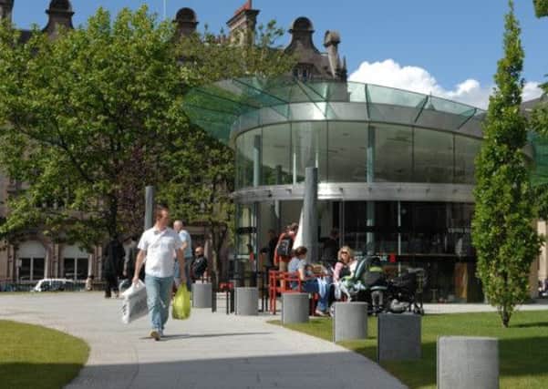 The St Andrew Square Garden cafe was contentious, but the plan for hew toilets has critics up in arms. 
Picture: Neil Hanna