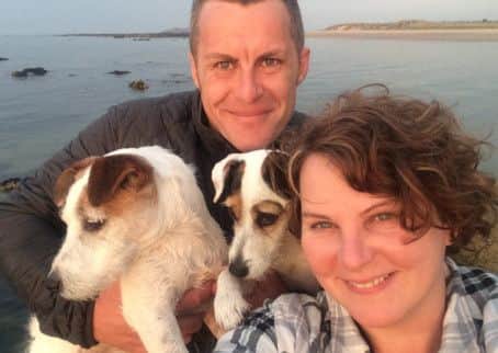 Will Beeslar and Janeanne Gilchrist with the missing Jeff, left, and Molly. Picture: comp