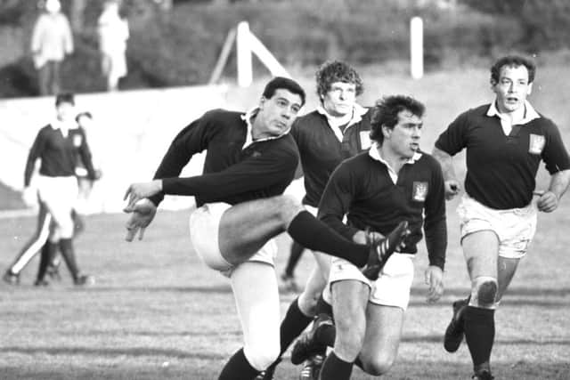 : Former Scotland rugby international David Milne, far right, in 1986. Picture: TSPL