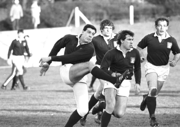 : Former Scotland rugby international David Milne, far right, in 1986. Picture: TSPL