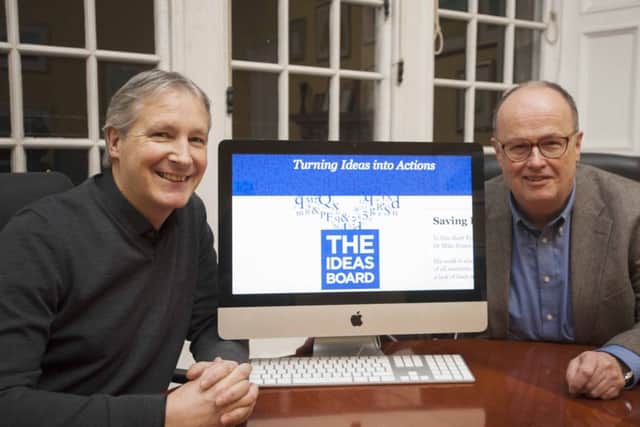 Andrew White, left, and David Land, founders of The Ideas Board, have their own plans. Picture: Jane BArlow