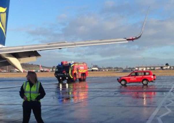 The plane made an emergency landing at Edinburgh Airport. Picture: Rami Okasha