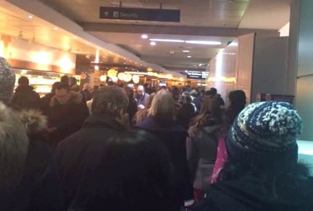 Queues at Edinburgh Airport were caught on camera. Picture: Contributed