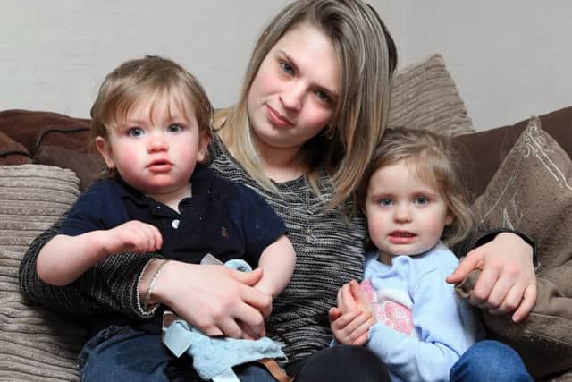 Callie Tyler with her children Kadie and Cobie