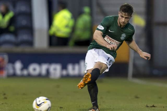 Lewis Stevenson has been a mainstay in the Hibs side this season. Pic: SNS