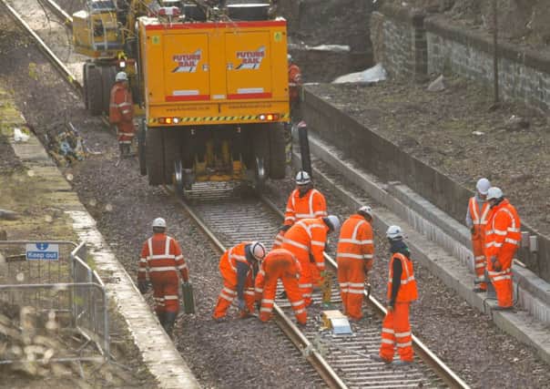 Work is continuing on the Borders rail link. Picture: Scott Louden