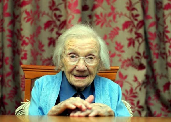 Jessie Gallan, the oldest woman in Scotland. Picture: HeMedia