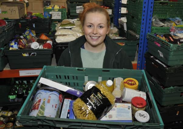 Bethanay Monaghan, warehouse manager at a food bank distribution centre in Broomhouse. Picture@ Scott Taylor