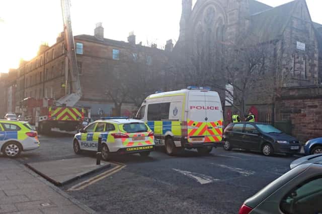 Police are are St Paul's Church. Picture: Kaye Nicolson
