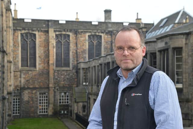 Land reform campaigner
Andy Wightman on George IV Bridge with Parliament Hall in the background. Picture: Jon Savage