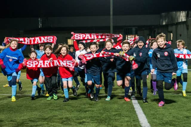 The Spartans Academy Team who will be heading to Berwick to support the senior team tonight. Picture: Ian Georgeson