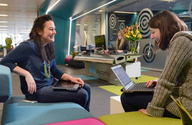 Skyscanner staff in their relaxed working environment. Picture: Neil Hanna
