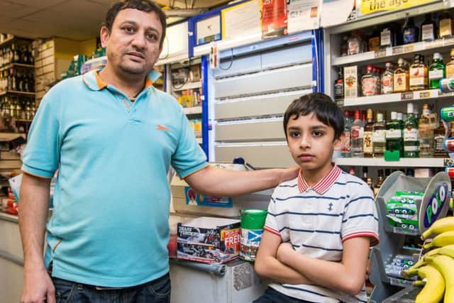 Nine-year-old Manand and his dad Bharat Patel. Picture: Ian Georgeson