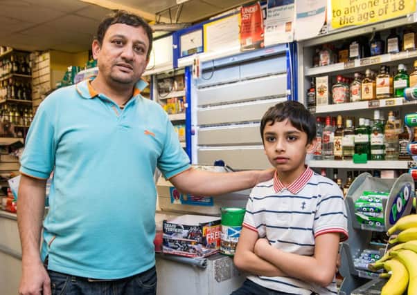 Nine-year-old Manand and his dad Bharat Patel. Picture: Ian Georgeson