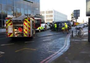 The road is blocked after the crash. Picture: Complimentary
