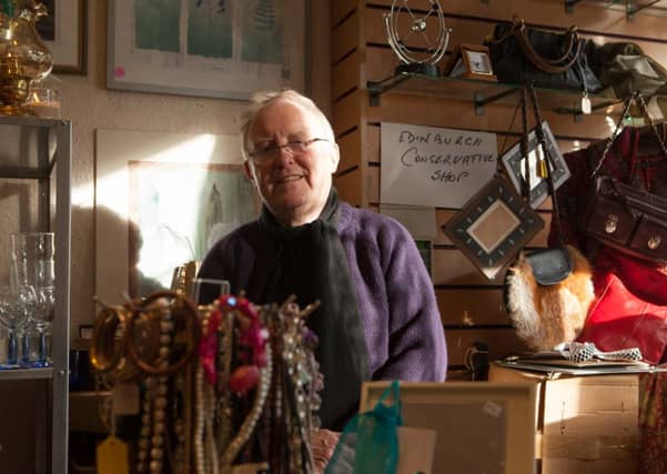 Alastair Paisley at the Tory shop. Picture: Toby Williams