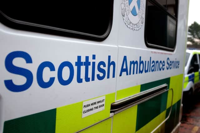 Ambulance staff took the man to the Edinburgh Royal Infirmary. Pic: John Devlin