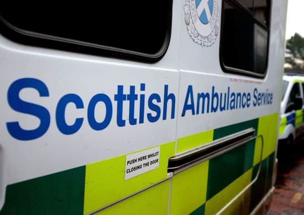 Ambulance staff took the man to the Edinburgh Royal Infirmary. Pic: John Devlin