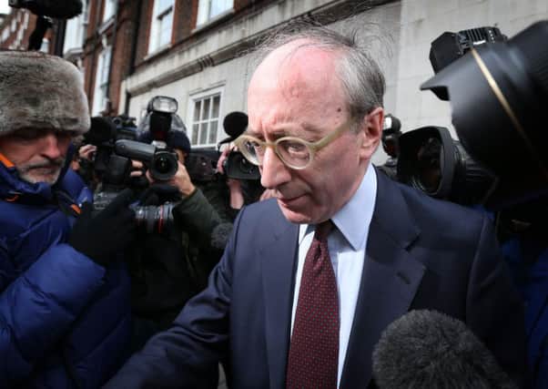 Sir Malcolm Rifkind runs the media gauntlet in London. Picture: Peter Macdiarmid/Getty Images