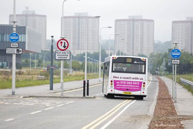 The bus lane at the ERI. Picture: Malcolm McCurrach