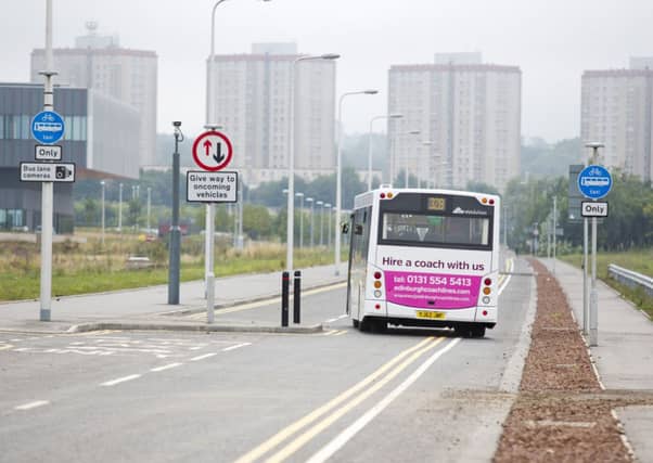 The bus lane at the ERI. Picture: Malcolm McCurrach