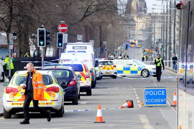 Princes Street was closed. Picture: Lisa Ferguson