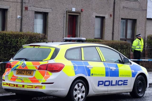 A body a man has been found at a property in Fauldhouse, West Lothian this morning. The death is still being treated as unexplained: Pic: Lisa Ferguson