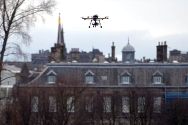 A drone in Holyrood Park, with the palace in the background. Picture: Phil Wilkinson