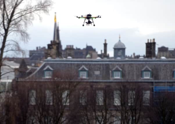 A drone in Holyrood Park, with the palace in the background. Picture: Phil Wilkinson