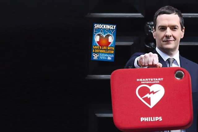 George Osborne's budget gave a boost to the defibrillator campaign. Picture: Montage