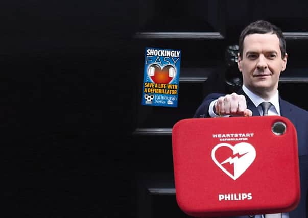 George Osborne's budget gave a boost to the defibrillator campaign. Picture: Montage