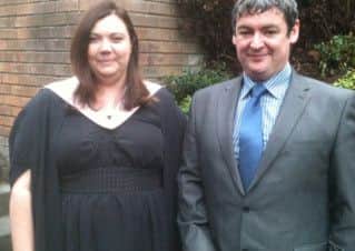 Selene Finch and Brian Hughes before the weight loss. Picture: Comp