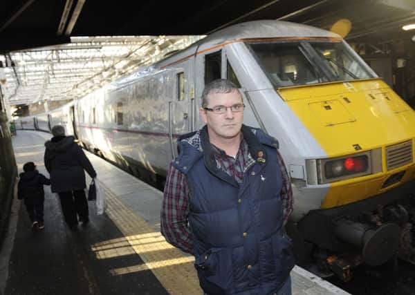 Rail worker Mark Doughty, who was sacked by East Coast Trains for telling customers they could not get a full cooked breakfast because of broken facilities and staff shortages. Picture: Greg Macvean