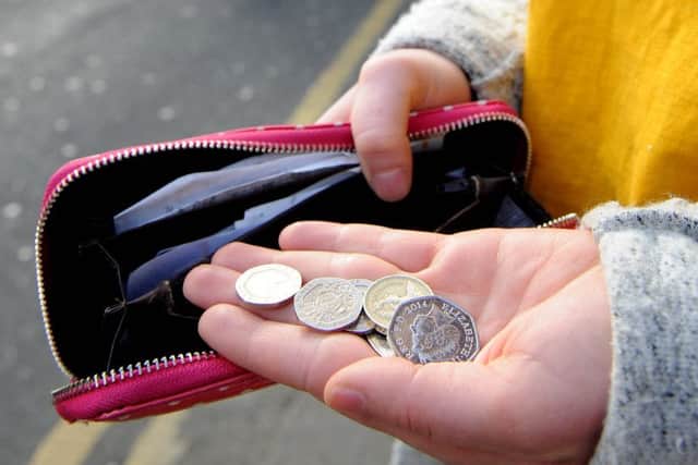 Pic Lisa Ferguson 25/03/2015
Bus Fare, change, lothian buses, purse, coins