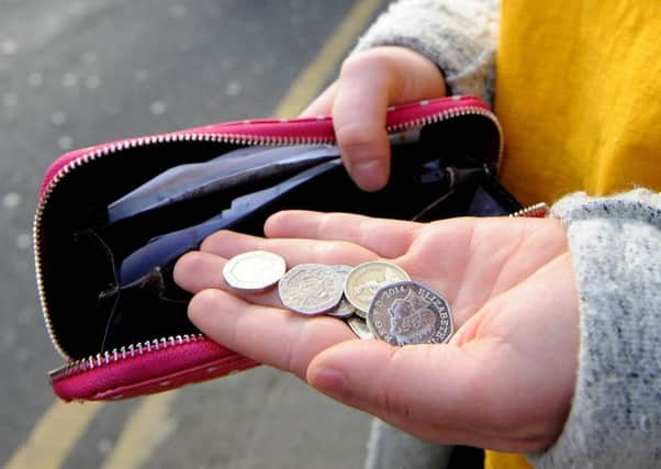 Pic Lisa Ferguson 25/03/2015
Bus Fare, change, lothian buses, purse, coins
