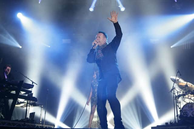 Simple Minds perform on the Ross Bandstand at Hogmanay. Picture: Toby Williams