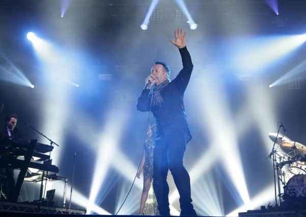 Simple Minds perform on the Ross Bandstand at Hogmanay. Picture: Toby Williams