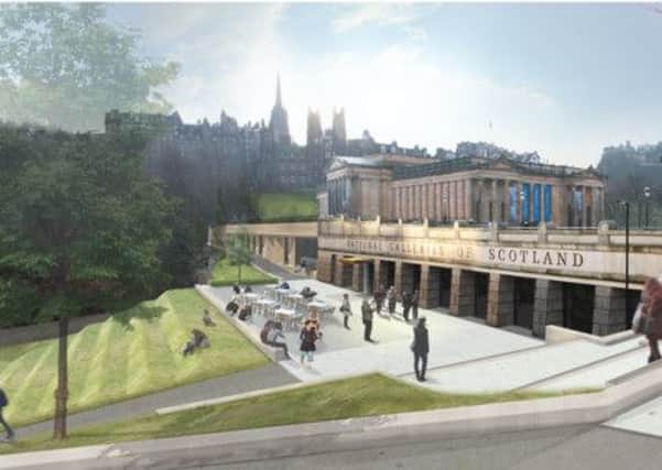 An artist's impression of the Scottish National Gallery extension