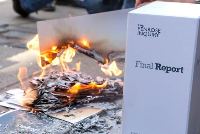 The report is burned. Picture: PA