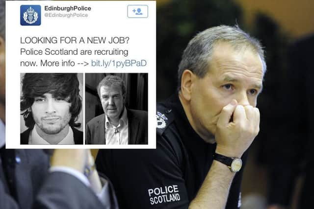 The tweet comes after a rough week for Police Scotland chief Stephen House. Picture: Montage/Michael Gillen