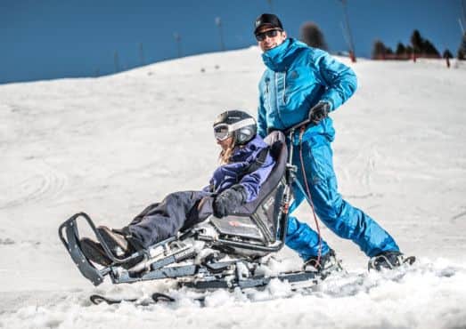 Ski taxi in La Plagne, French Alps. Pic: Comp