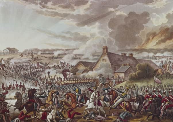The Battle of Waterloo, seen in the painting above, will be commemorated by a show featuring the likes of the Royal Marines ban. Picture: Getty