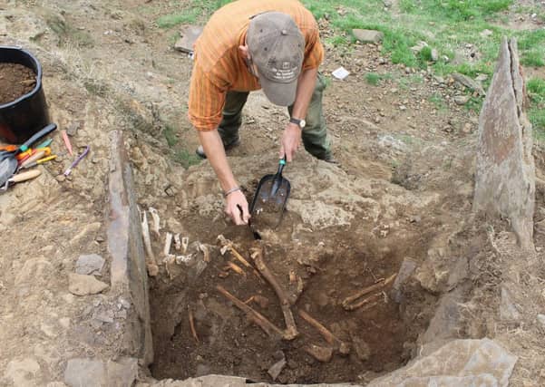 The skeletons were buried about 2000 years ago