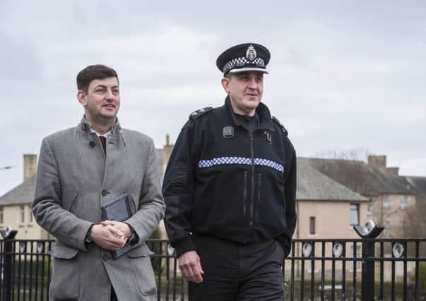 Councillor Cammy Day and Inspector Davie Happs discuss the ongoing Stronger North campaign. Picture: Scott Taylor