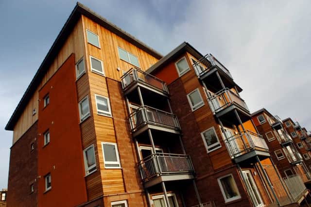 Newly built flats in Easter Road, Edinburgh. Picture: TSPL