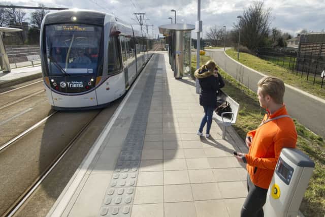 The Balgreen tram stop in Edinburgh. Picture: TSPL