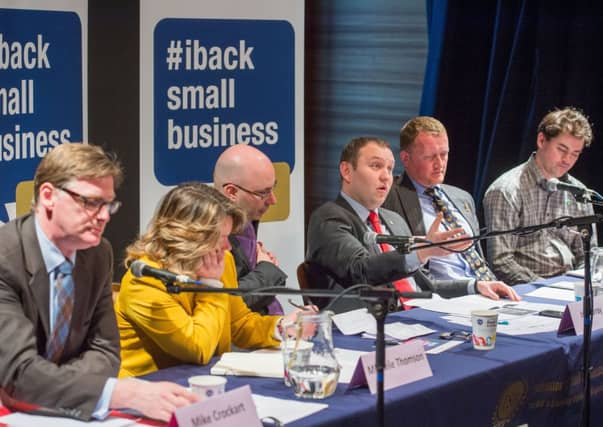 Ian Murray makes his point to the audience. Picture: Ian Georgeson