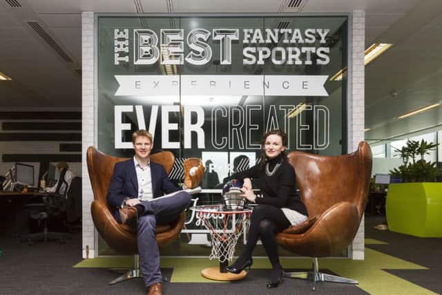 FanDuel chiefs Lesley and Nigel Eccles. Picture: Malcolm McCurrach