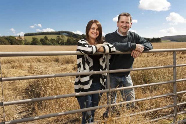 Graeme and Caroline Jarron at the Hatton of Ogilvy farm in Angus - his vodka is a growing success. Picture: Contributed